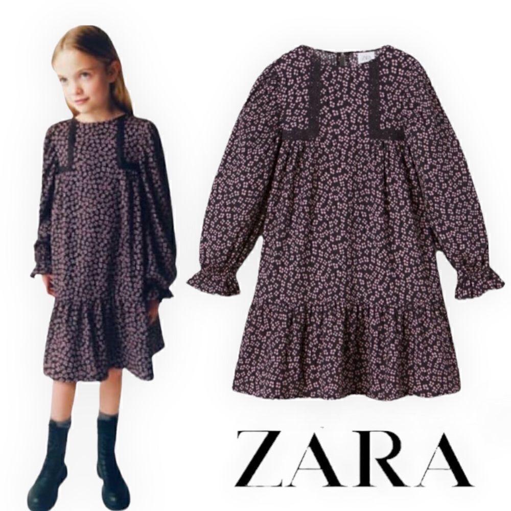 ZARA Kids | Lilac | FLORAL TEXTURED DRESS